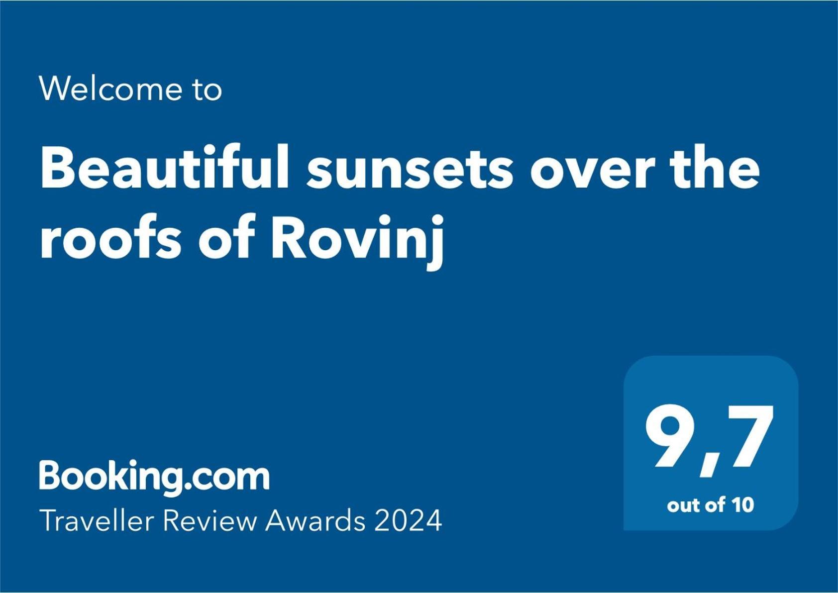 Beautiful Sunsets Over The Roofs Of Rovinj Apartment Exterior photo